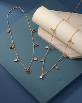 brado jewellery Women Gold Plated Necklace with Earrings Set-picture-25