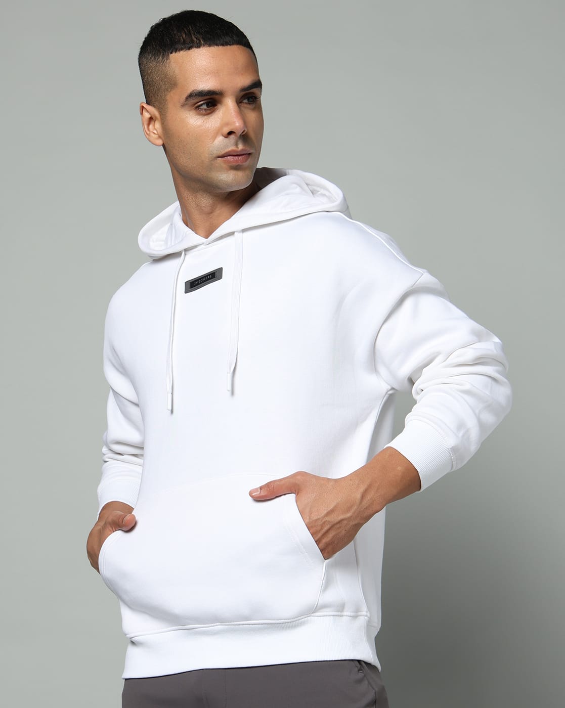 Skechers Men Cord Loop Loose Fit Hoodie