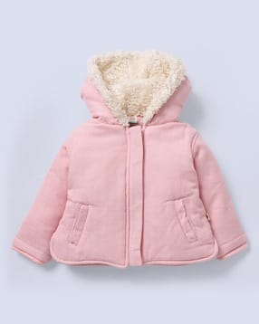 Girls Regular Fit Winterwear Hooded Jacket-image-40