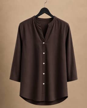 svaraa Women Straight V-Neck Tunic-picture-11