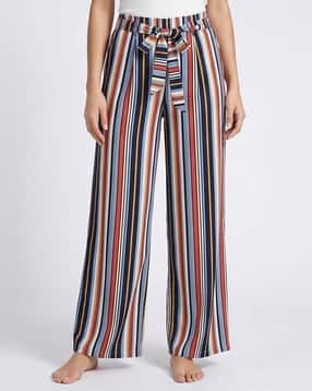 v-mart Women Striped Palazzos with Insert Pockets-picture-0