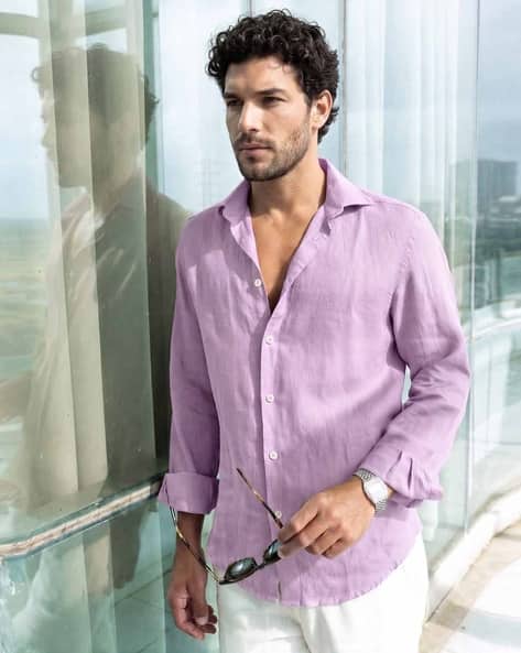 Buda Jeans Co Men Regular Fit Spread-Collar Shirt