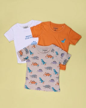 v-mart Boys Pack of 3 Printed Round-Neck T-Shirts-picture-50