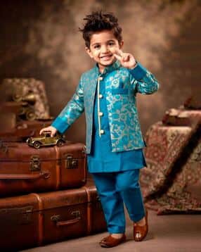 new gen Boys Art Silk Kurta Pyjama Set-picture-50