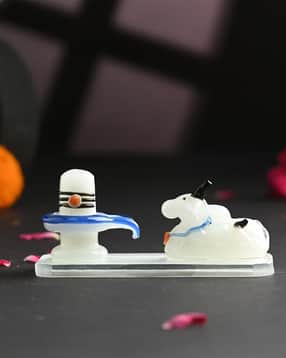 afast Shivling With Nandi Showpiece - 10 cm x 4 cm x 4.5 cm-picture-20