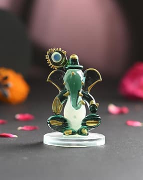 afast Crystal Glass Lord Ganesha Idol Showpiece - 4.5 cm x 4.5 cm x 7 cm-picture-33