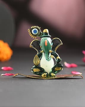 afast Crystal Glass Lord Ganesha Idol Showpiece - 8.5 cm x 4 cm x 6 cm-picture-47