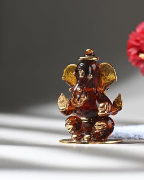 afast Handmade Crystal Glass Ganesha Showpiece - 3 cm x 3 cm x 5 cm-picture-48