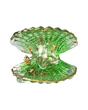 afast Ganesh God Sitting Sea Shell Showpiece - 5 cm x 4.5 cm x 4 cm-picture-40