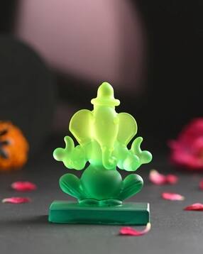 afast Crystal Glass Lord Ganesha Idol Showpiece - 5 cm x 3.5 cm x 7.5 cm-picture-29