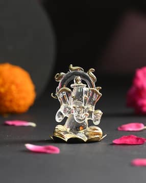afast Crystal Glass Ganesh Idol Decorative Showpiece - 3.5 cm x 3.5 cm x 4.5 cm-picture-41
