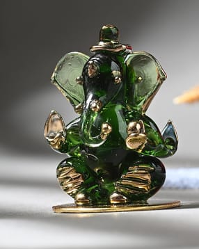 afast Handmade Crystal Glass Ganesha Showpiece - 3 cm x 3 cm x 5 cm-picture-14
