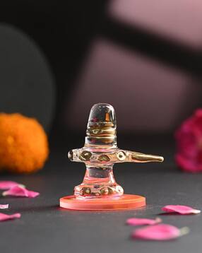 afast Crystal Glass Shivling Showpiece - 5 cm x 4.5 cm x 5.5 cm-picture-31
