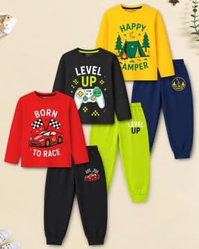 trampoline Boys Pack of 3 Printed T-Shirt & Pants Sets-picture-16