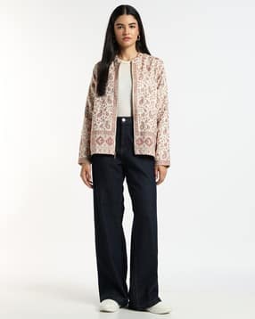svrnaa by azorte Winter Jacquard Jacket with Paisley Motifs-picture-25