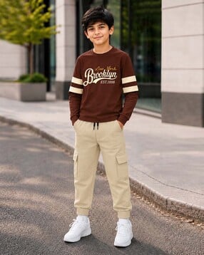trampoline Boys Typographic Print Joggers & T-Shirt Set-picture-46
