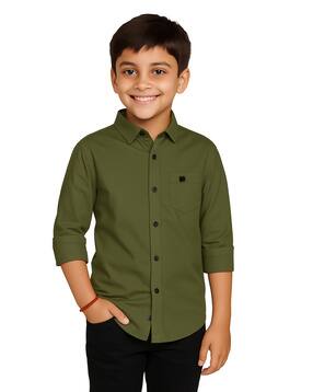 pixie n prince Boys Regular Fit Shirt with Spread Collar-picture-20