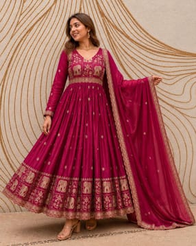 nyrika Women Embroidered Anarkali Kurta Set-picture-32