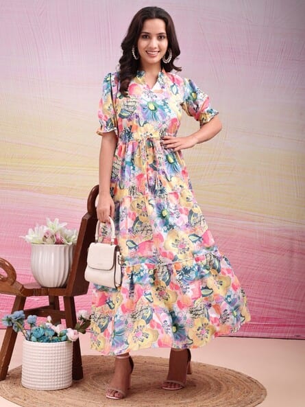 Acai Women Printed Fit & Flare Dress
