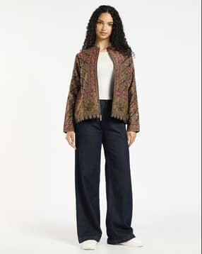 svrnaa by azorte Winter Jacquard Jacket with Paisley Motifs-picture-27