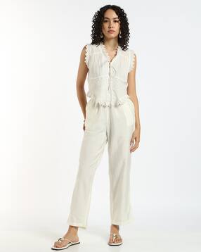 svrnaa by azorte Svrnaa Women's solid PST Pants-picture-13