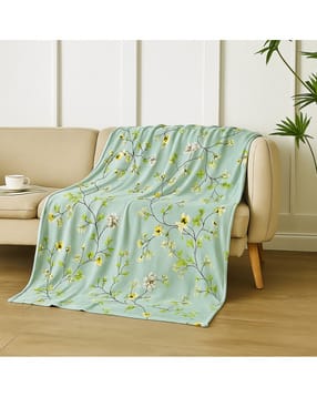 cortina eyelet curtain Light Wight Floral Microfiber Double Blanket-picture-4