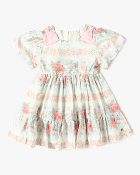 playday Girls Floral Print Tiered Dress-picture-26