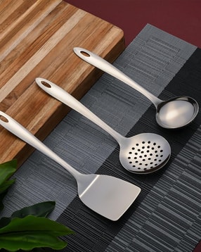 fns Set of 3 Stainless Steel Serving Spoons-picture-17