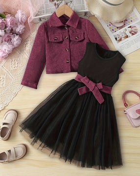 styleconnect Girls Dress with Ribbed Jacket-picture-32