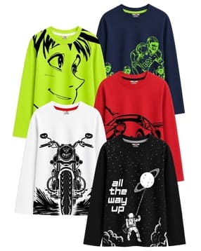 kuchipoo Boys Typographic Print Relaxed Fit T-Shirt-picture-5