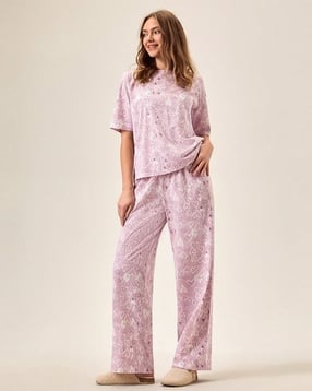 zwerlon x ag Women Cotton Printed T-Shirt & Pyjamas Set -picture-15
