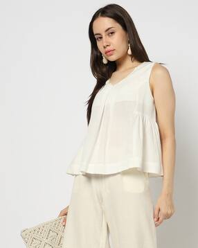 yousta Women Panelled Regular Fit Peplum Top-picture-21