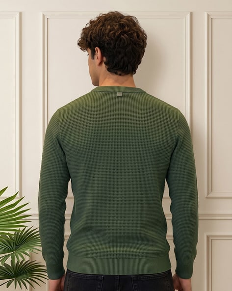 Men Regular Fit Round-Neck Sweater - Image 2