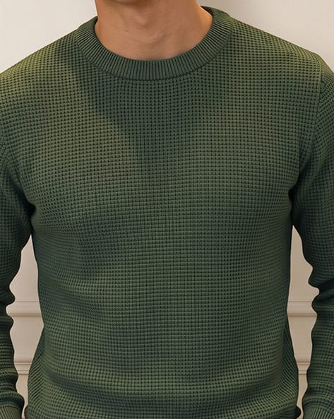 Men Regular Fit Round-Neck Sweater - Image 4