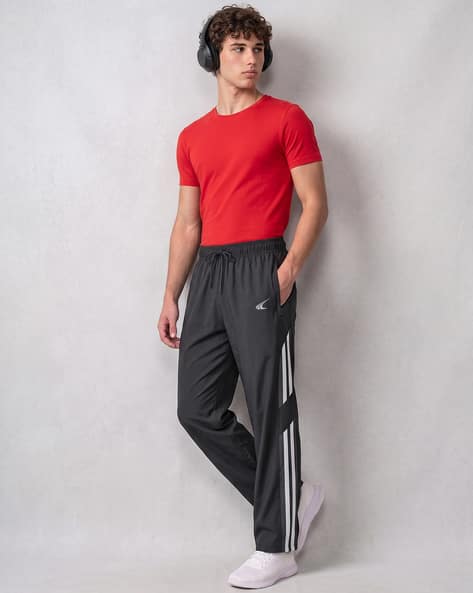 PERFORMAX Men Striped Mid-Rise Track Pants - Image 5