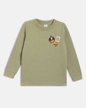 mini klub Boys Embroidered Regular Fit Round-Neck T-Shirt-picture-28