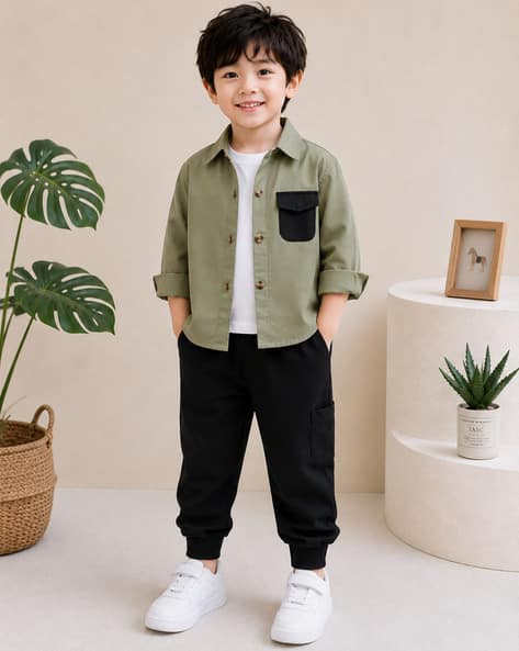 Pixie N Prince Boys Cotton T-Shirt & Pants Set