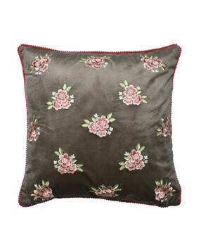 zensha decor Floral Embroidered Cushion Cover with Zip-Closure-picture-53