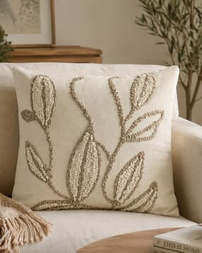 bungalow & beyond Leaf Pattern Cushion Cover- 45x45 cm-picture-26