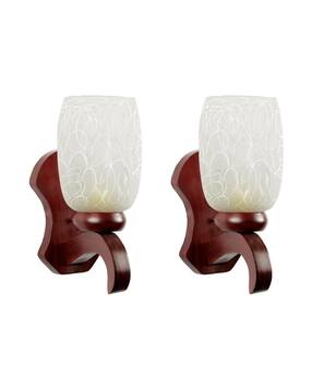 somil Decorated Wooden Wall Lamp with Hand -picture-41