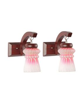 somil Decorated Wooden Wall Lamp with Hand -picture-10