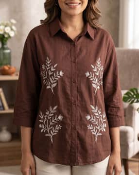acai Women Embroidered Oversized Shirt-picture-13