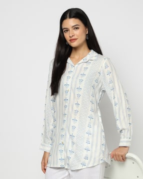 yousta Women Floral Print Relaxed Fit Shirt-picture-17