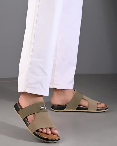 Mactree Men Open-Toe Slip-On Sandals Beige - Image 2