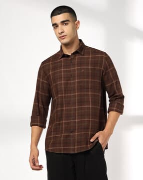 netplay Men Checked Slim Fit Shirt with Patch Pocket-picture-13