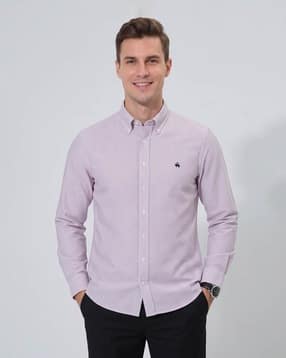 brooks brothers Striped Slim Fit Sport Oxford Shirt-picture-25