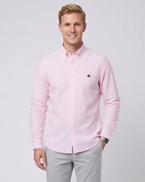 brooks brothers Striped Oxford Slim Fit Sport Shirt-picture-53