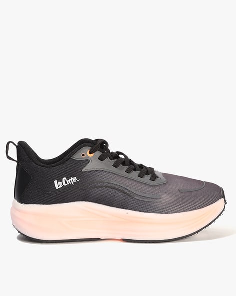 Lee Cooper Men's Low-Top Lace-Up Running Shoes (Black) - Image 1
