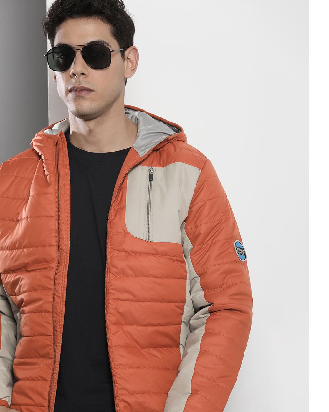 The Indian Garage Co Hooded Slim Fit Puffer Jacket