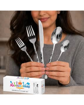 manishaware Pack of 5 Floral Design Cutlery Sets-picture-10